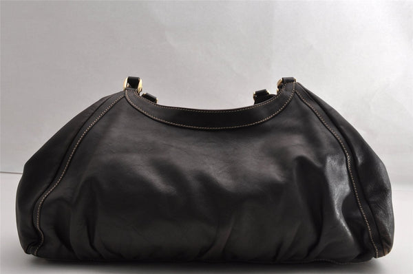 Authentic GUCCI Vintage Abbey Shoulder Tote Bag Leather 189835 Brown 5337I