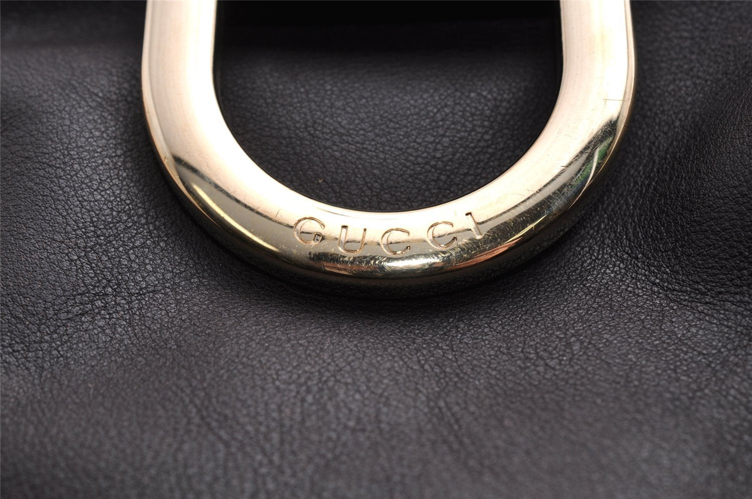 Authentic GUCCI Vintage Abbey Shoulder Tote Bag Leather 189835 Brown 5337I