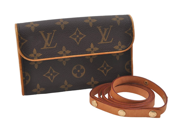 Auth Louis Vuitton Monogram Pochette Florentine Pouch Waist Bag M51855 LV 5338E