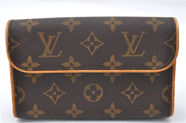 Auth Louis Vuitton Monogram Pochette Florentine Pouch Waist Bag M51855 LV 5338E