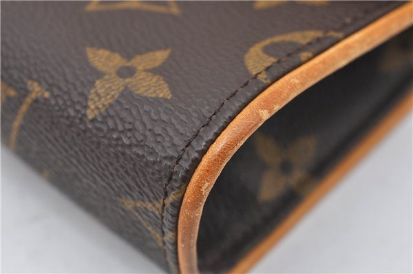 Auth Louis Vuitton Monogram Pochette Florentine Pouch Waist Bag M51855 LV 5338E