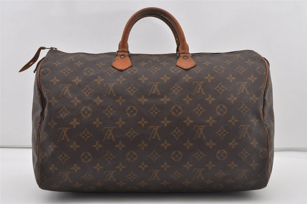 Authentic Louis Vuitton Monogram Speedy 40 Hand Boston Bag M41522 LV 5338I