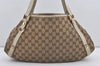 Authentic GUCCI Abbey Shoulder Tote Bag GG Canvas Leather 130736 Brown 5339I