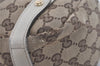 Authentic GUCCI Abbey Shoulder Tote Bag GG Canvas Leather 130736 Brown 5339I