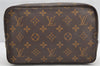 Auth Louis Vuitton Monogram Trousse Toilette 23 Clutch Hand Bag M47524 LV 5341I