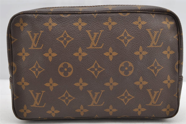 Auth Louis Vuitton Monogram Trousse Toilette 23 Clutch Hand Bag M47524 LV 5341I