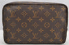 Auth Louis Vuitton Monogram Trousse Toilette 23 Clutch Hand Bag M47524 LV 5341I