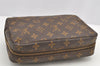 Auth Louis Vuitton Monogram Trousse Toilette 23 Clutch Hand Bag M47524 LV 5341I