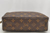Auth Louis Vuitton Monogram Trousse Toilette 23 Clutch Hand Bag M47524 LV 5341I