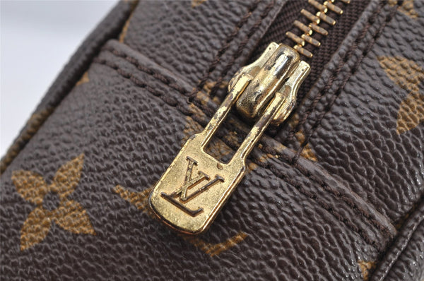 Auth Louis Vuitton Monogram Trousse Toilette 23 Clutch Hand Bag M47524 LV 5341I