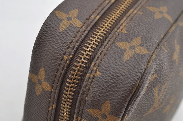 Auth Louis Vuitton Monogram Trousse Toilette 23 Clutch Hand Bag M47524 LV 5341I