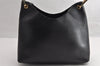 Authentic GUCCI Bamboo Vintage Shoulder Hand Bag Purse Leather Black 5342I