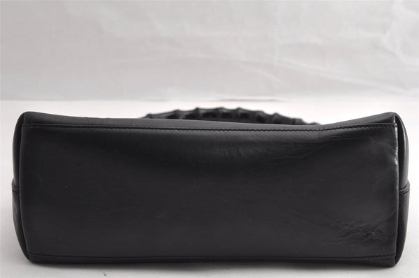 Authentic GUCCI Bamboo Vintage Shoulder Hand Bag Purse Leather Black 5342I