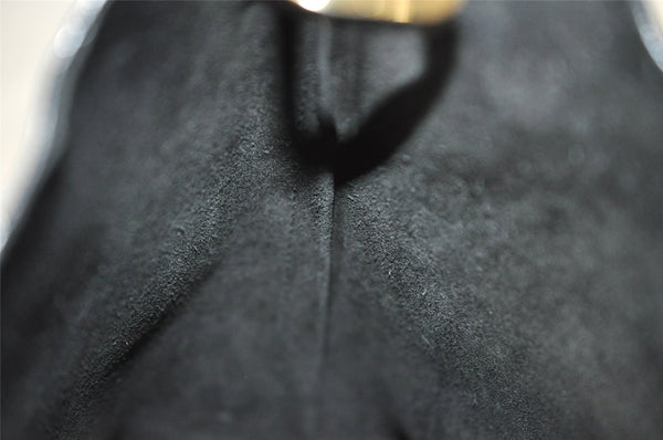 Authentic GUCCI Bamboo Vintage Shoulder Hand Bag Purse Leather Black 5342I