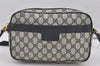 Authentic GUCCI Shoulder Cross Body Bag GG PVC Leather Navy Blue Junk 5343I