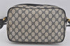 Authentic GUCCI Shoulder Cross Body Bag GG PVC Leather Navy Blue Junk 5343I