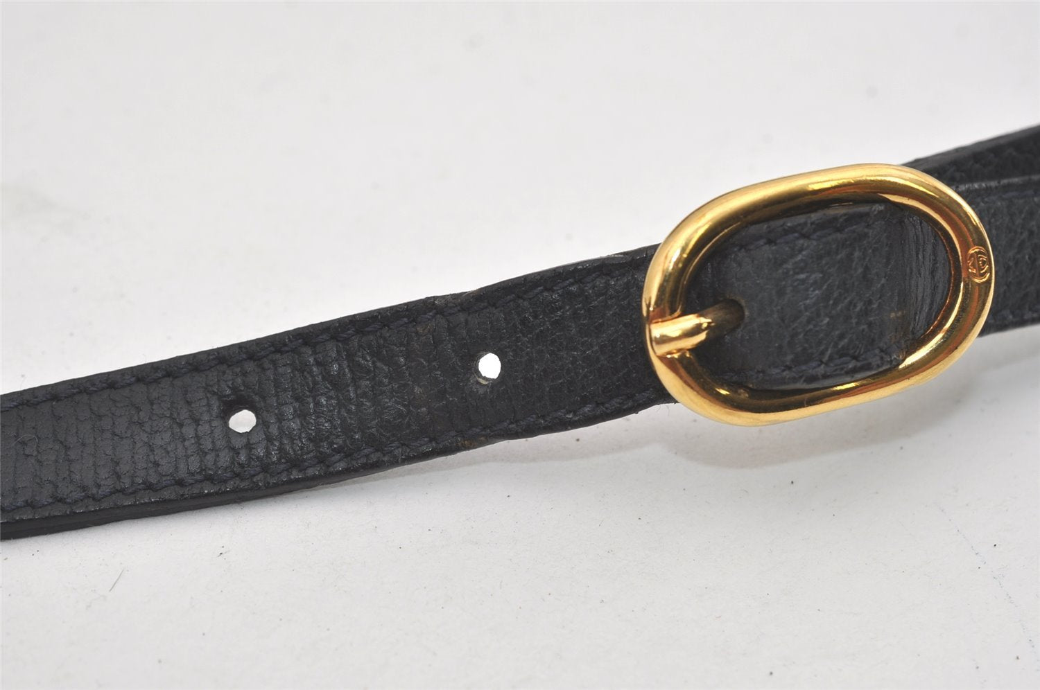 Authentic GUCCI Shoulder Cross Body Bag GG PVC Leather Navy Blue Junk 5343I