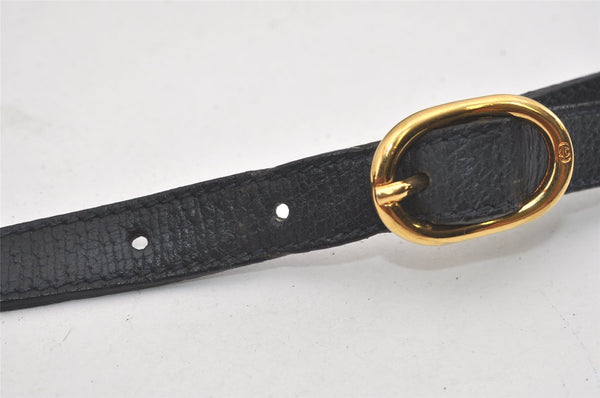 Authentic GUCCI Shoulder Cross Body Bag GG PVC Leather Navy Blue Junk 5343I