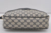 Authentic GUCCI Shoulder Cross Body Bag GG PVC Leather Navy Blue Junk 5343I