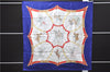 Authentic HERMES Carre 90 Scarf "ECOLE FRANCAISE D'EQUITATION" Silk Navy 5344E