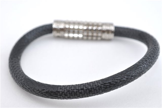 Authentic Louis Vuitton Damier Graphite Bracelet Digit Black M6626D LV 5345E
