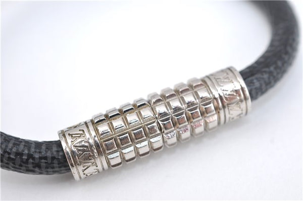 Authentic Louis Vuitton Damier Graphite Bracelet Digit Black M6626D LV 5345E