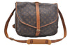Authentic Louis Vuitton Monogram Saumur 35 Shoulder Cross Bag M42254 LV 5345F