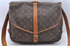 Authentic Louis Vuitton Monogram Saumur 35 Shoulder Cross Bag M42254 LV 5345F
