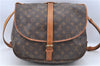 Authentic Louis Vuitton Monogram Saumur 35 Shoulder Cross Bag M42254 LV 5345F