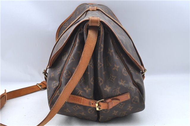 Authentic Louis Vuitton Monogram Saumur 35 Shoulder Cross Bag M42254 LV 5345F