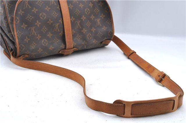 Authentic Louis Vuitton Monogram Saumur 35 Shoulder Cross Bag M42254 LV 5345F