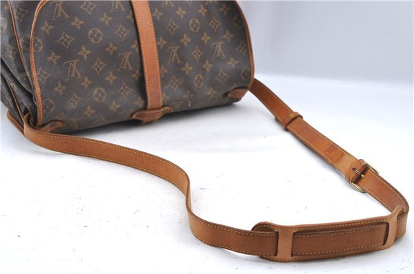 Authentic Louis Vuitton Monogram Saumur 35 Shoulder Cross Bag M42254 LV 5345F