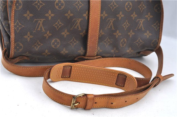 Authentic Louis Vuitton Monogram Saumur 35 Shoulder Cross Bag M42254 LV 5345F