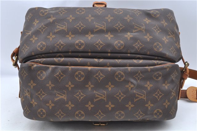 Authentic Louis Vuitton Monogram Saumur 35 Shoulder Cross Bag M42254 LV 5345F