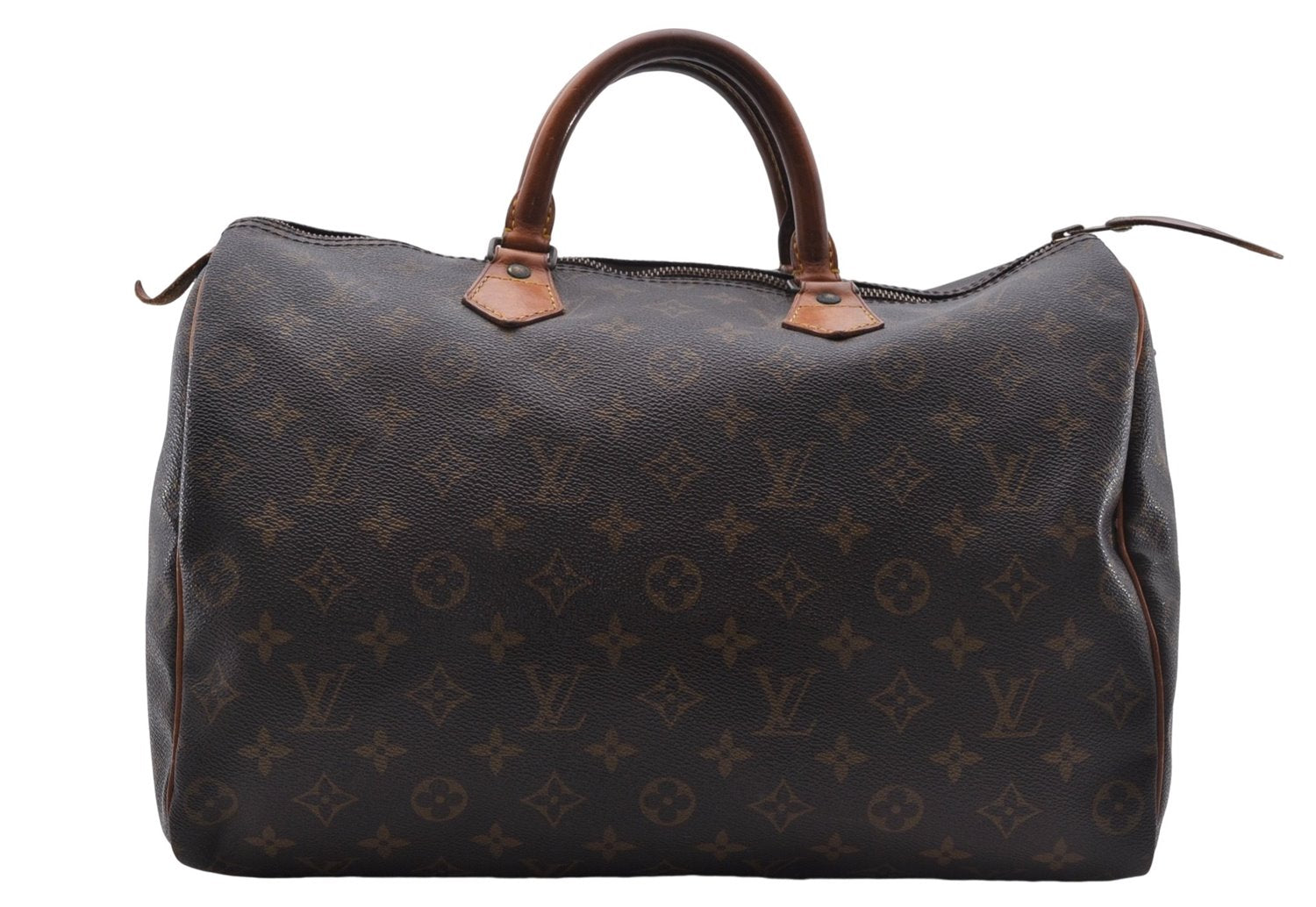 Authentic Louis Vuitton Monogram Speedy 35 Hand Boston Bag M41524 LV 5346D