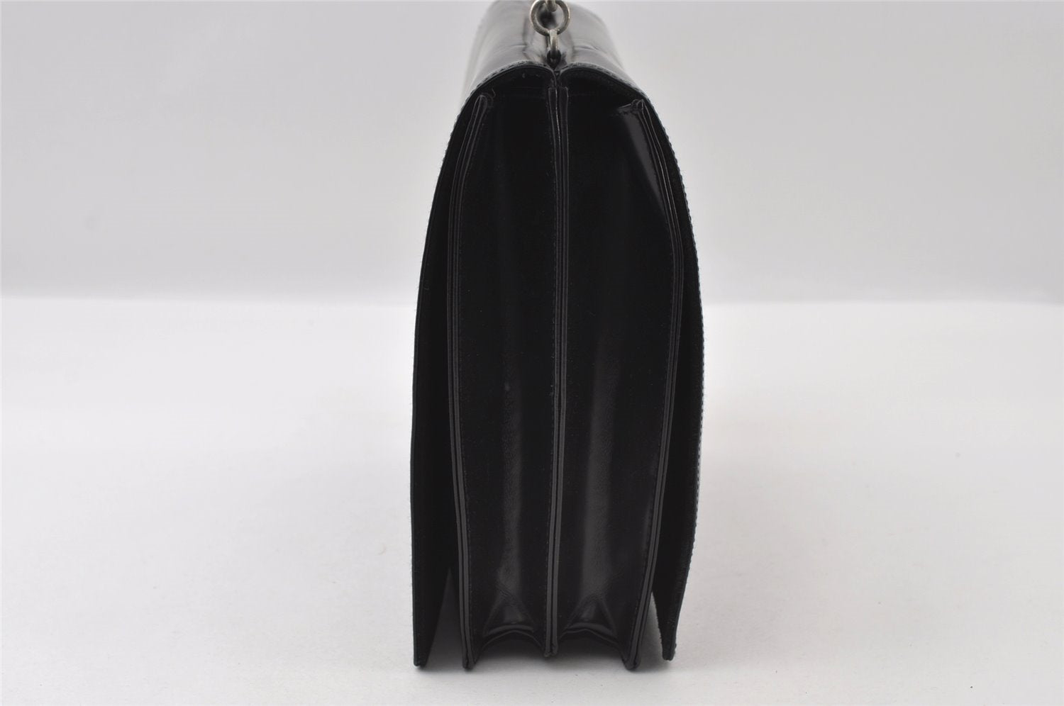 Authentic GUCCI Vintage Horsebit Shoulder Bag Purse Leather Black 5346I