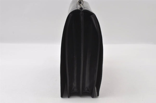 Authentic GUCCI Vintage Horsebit Shoulder Bag Purse Leather Black 5346I