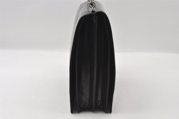 Authentic GUCCI Vintage Horsebit Shoulder Bag Purse Leather Black 5346I