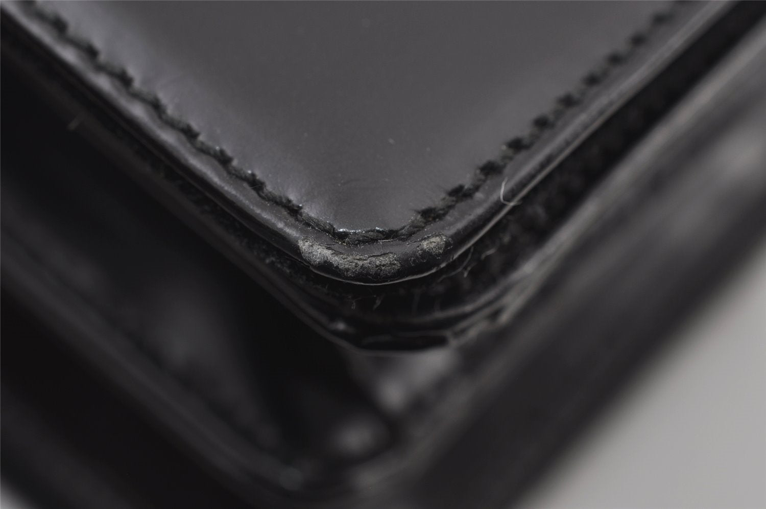 Authentic GUCCI Vintage Horsebit Shoulder Bag Purse Leather Black 5346I