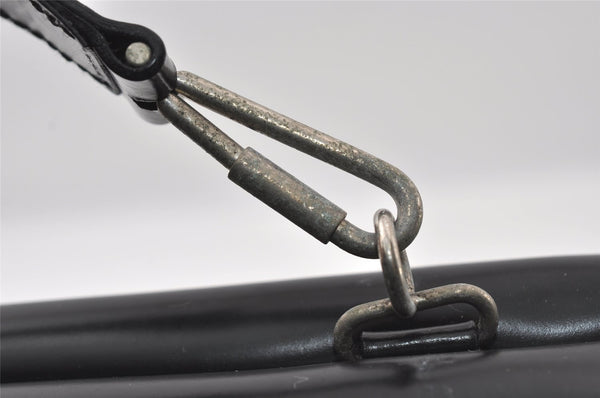 Authentic GUCCI Vintage Horsebit Shoulder Bag Purse Leather Black 5346I