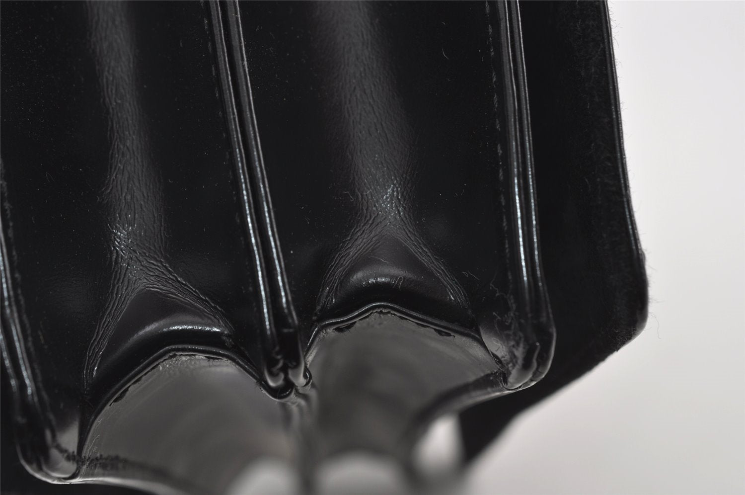 Authentic GUCCI Vintage Horsebit Shoulder Bag Purse Leather Black 5346I