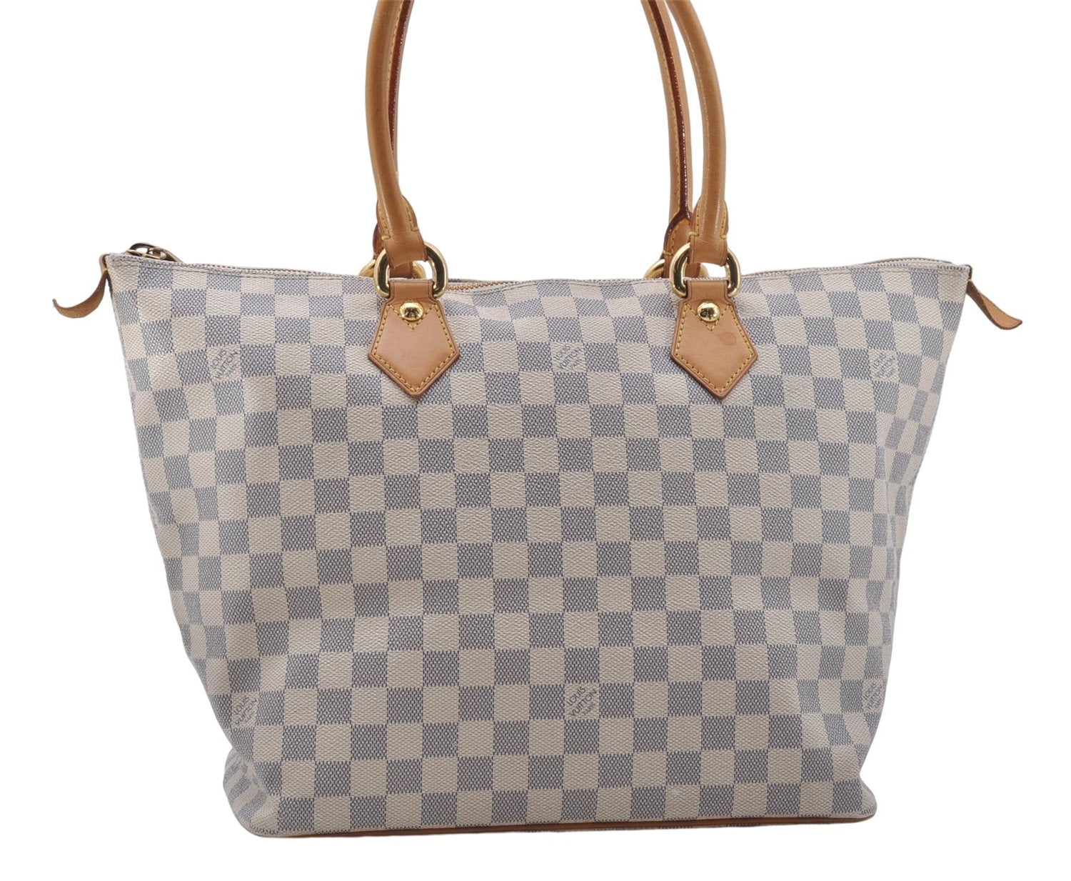 Authentic Louis Vuitton Damier Azur Saleya MM Shoulder Tote Bag N51185 LV 5348D