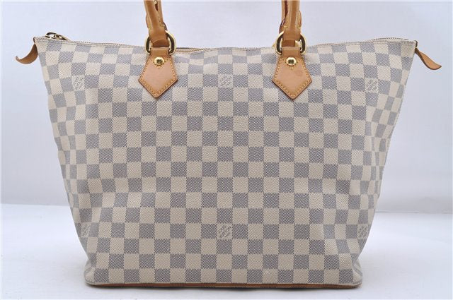 Authentic Louis Vuitton Damier Azur Saleya MM Shoulder Tote Bag N51185 LV 5348D