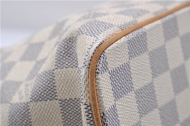 Authentic Louis Vuitton Damier Azur Saleya MM Shoulder Tote Bag N51185 LV 5348D