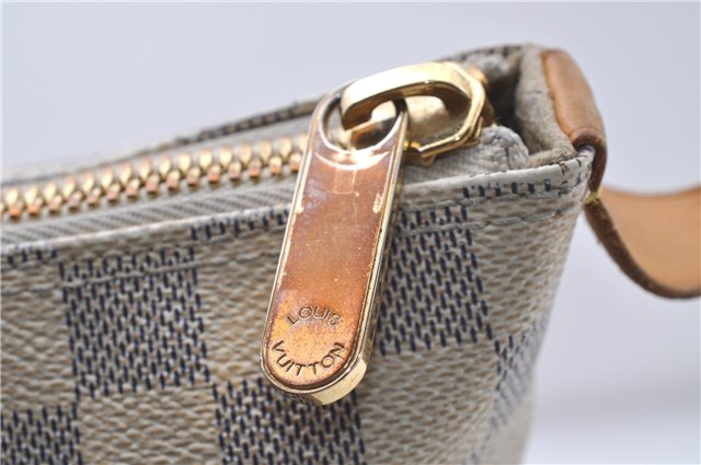 Authentic Louis Vuitton Damier Azur Saleya MM Shoulder Tote Bag N51185 LV 5348D