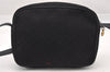 Authentic CELINE Macadam Blason Shoulder Cross Bag Canvas Leather Black 5348I