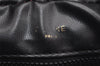 Authentic CELINE Macadam Blason Shoulder Cross Bag Canvas Leather Black 5348I