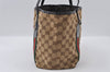 Auth GUCCI Jolie Web Sherry Line Tote Bag GG Canvas Enamel 211971 Brown 5351I