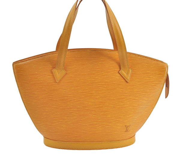 Authentic Louis Vuitton Epi Saint Jacques Hand Bag Yellow M52279 LV 5352D