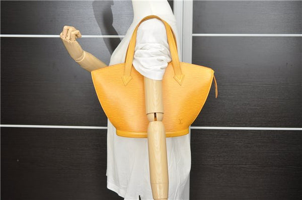 Authentic Louis Vuitton Epi Saint Jacques Hand Bag Yellow M52279 LV 5352D